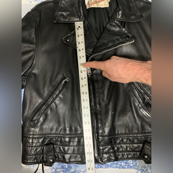 Vintage Men’s Cycle Rider Leather Jacket - Picture 7 of 12